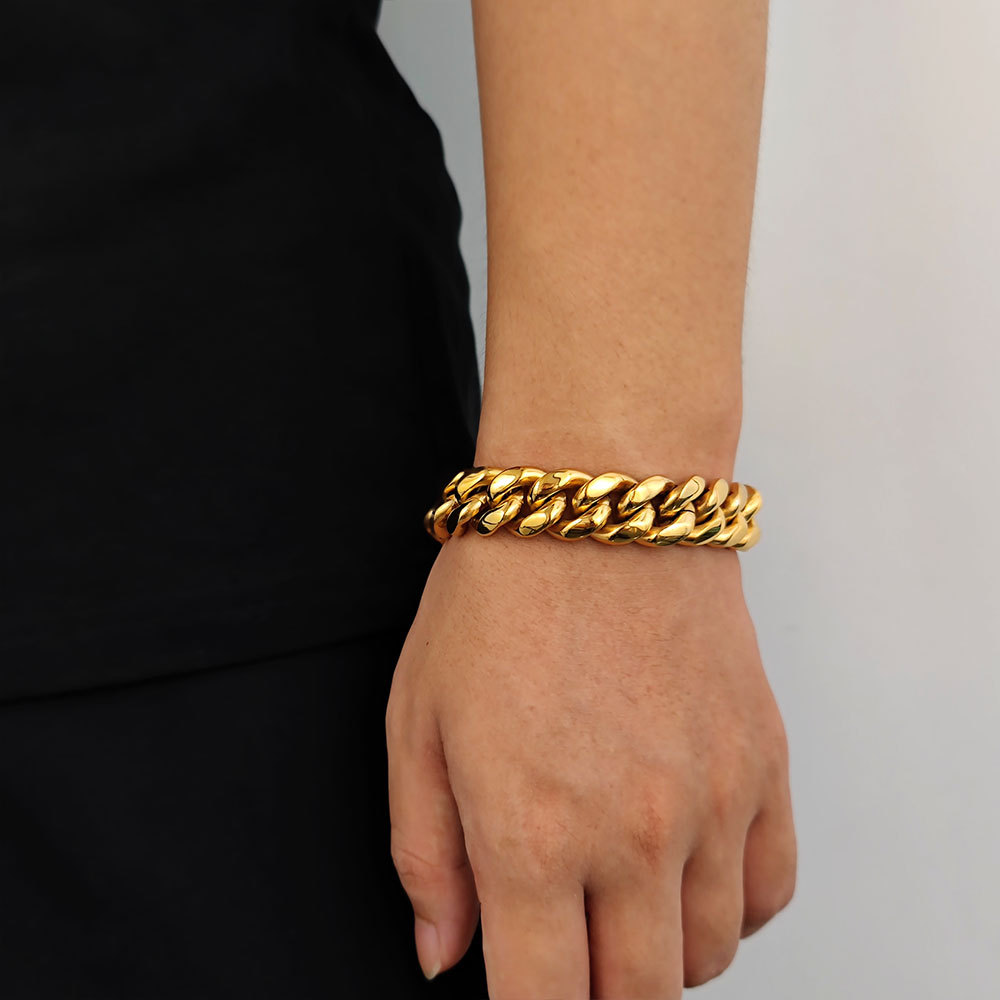 Signature Cuban Link Bracelet in Gold & Steel | Premium Minimalist Edition