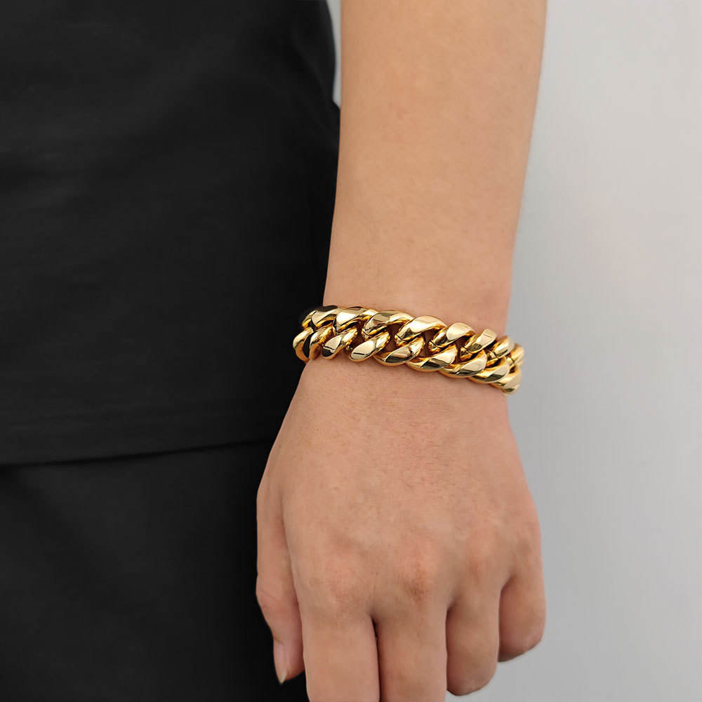 Signature Cuban Link Bracelet in Gold & Steel | Premium Minimalist Edition