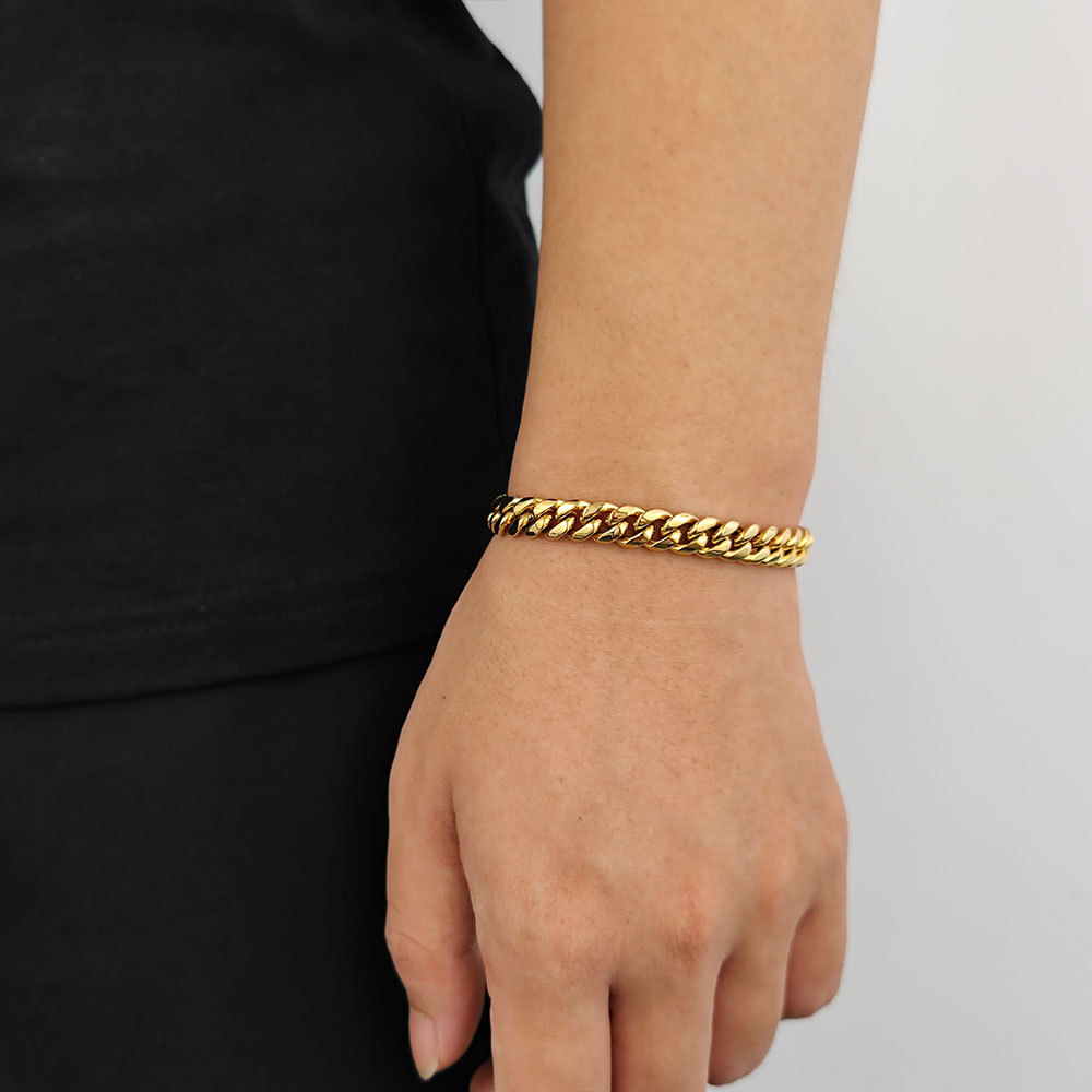 Signature Cuban Link Bracelet in Gold & Steel | Premium Minimalist Edition