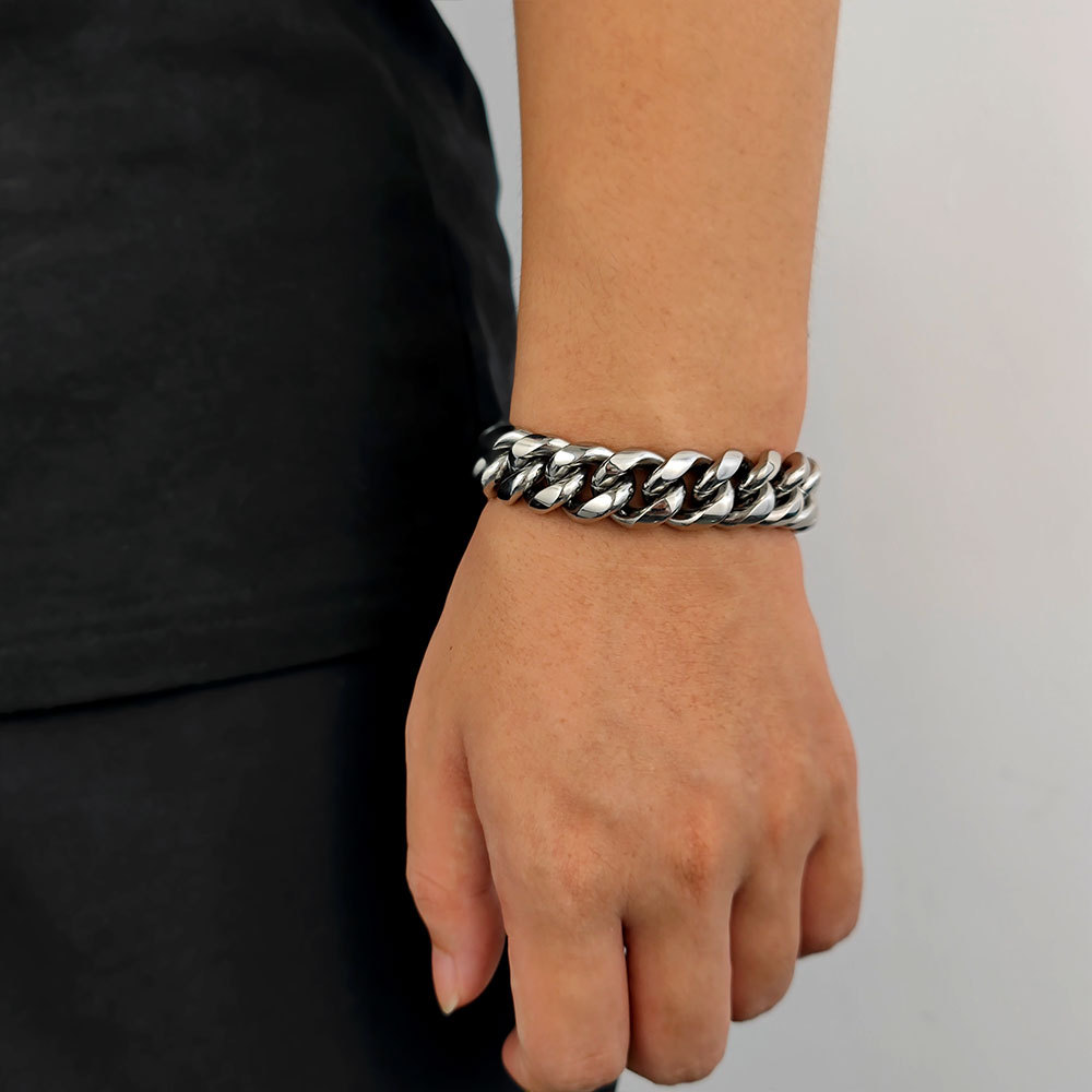 Signature Cuban Link Bracelet in Gold & Steel | Premium Minimalist Edition
