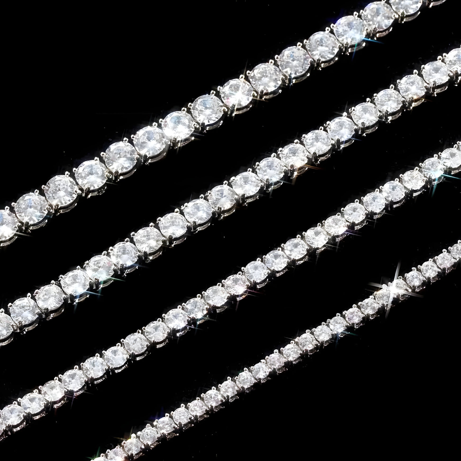 Iced Out Tennis Chain Necklace – Gold & Platinum Plated Zircon Statement Chain
