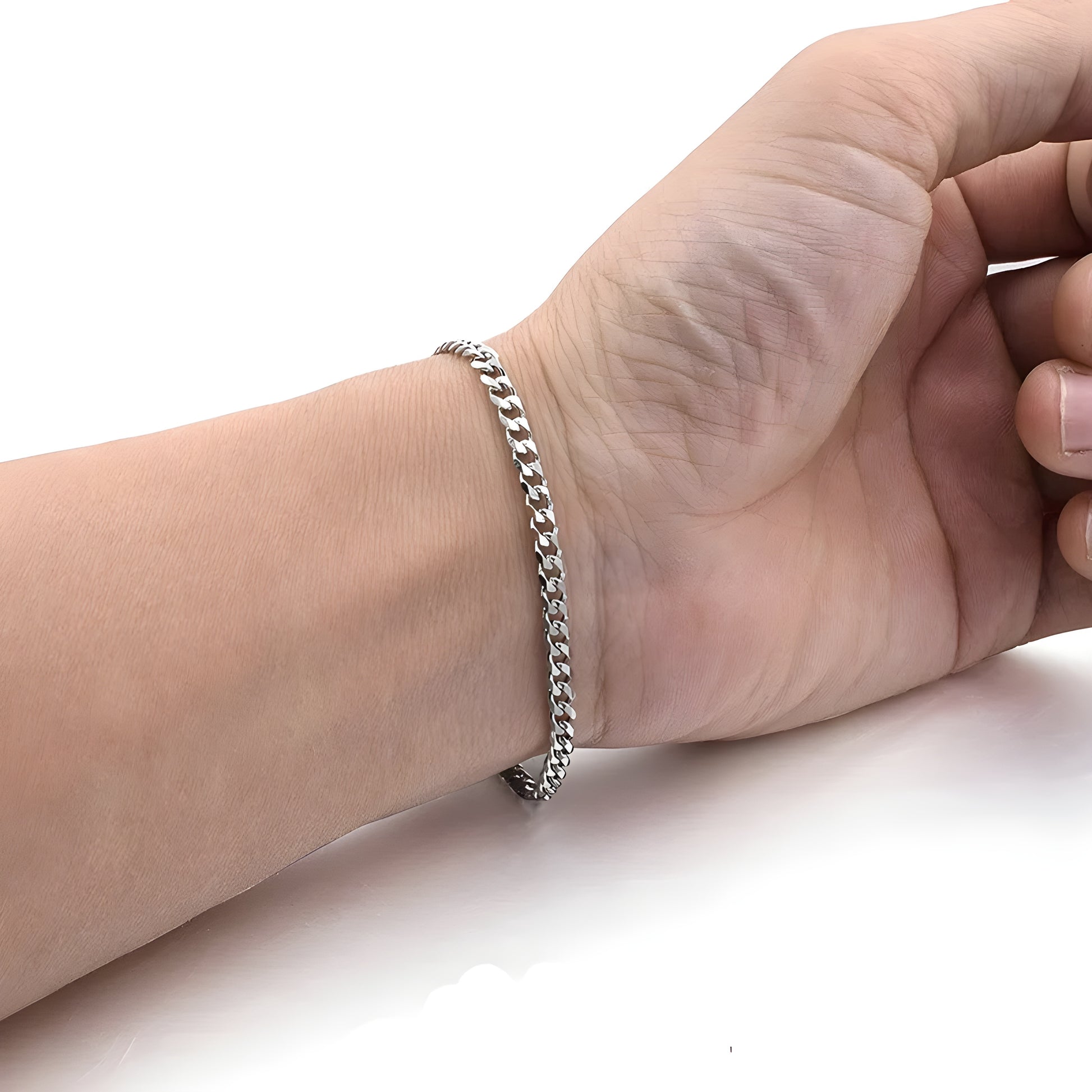 S925 Sterling Silver Cuban Link Bracelet – Precision Polished Chain in 3.6mm, 5mm & 7mm Widths