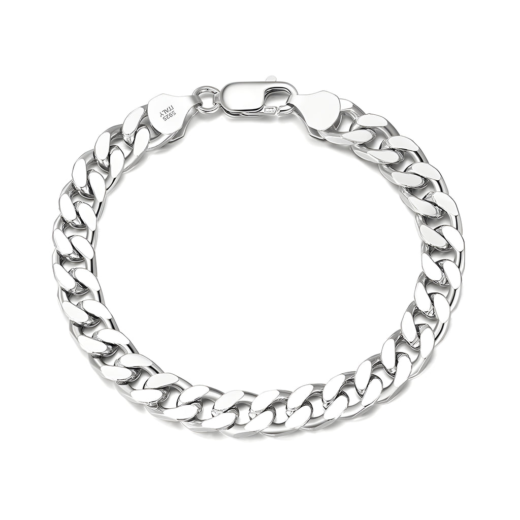 S925 Sterling Silver Cuban Link Bracelet – Precision Polished Chain in 3.6mm, 5mm & 7mm Widths