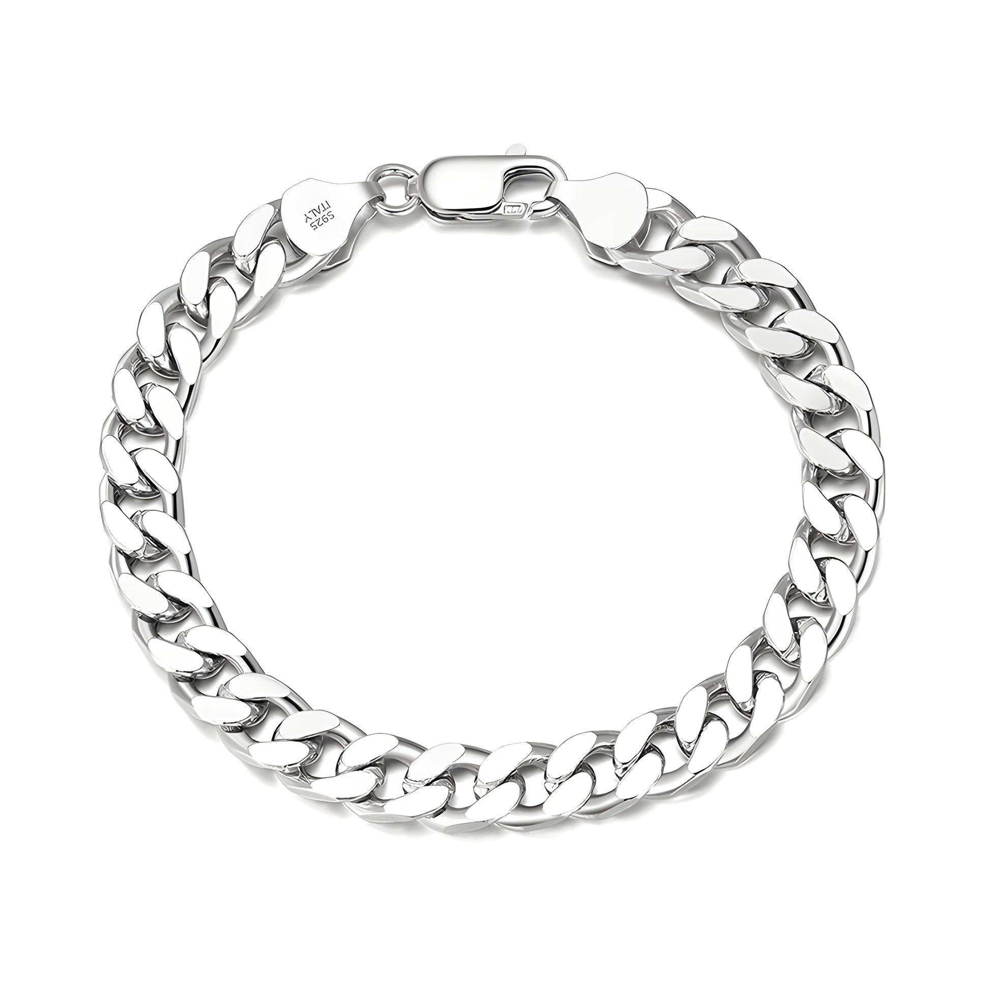 S925 Sterling Silver Cuban Link Bracelet – Precision Polished Chain in 3.6mm, 5mm & 7mm Widths