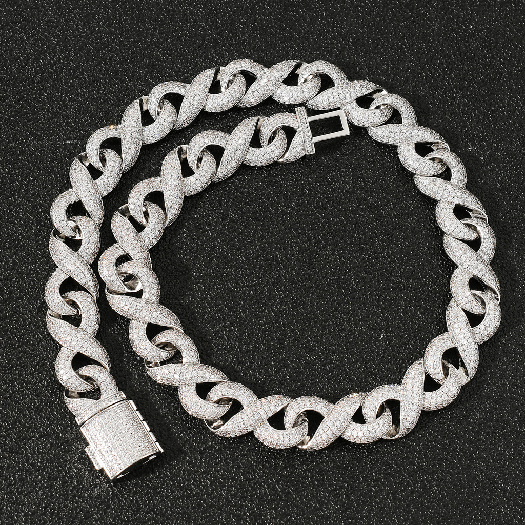 15mm Iced Cuban Link Chain – 5A+ Cubic Zirconia Statement Necklace with Real Gold Plating