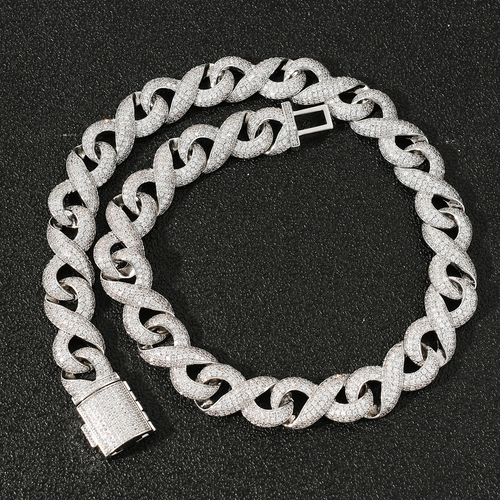 15mm Iced Cuban Link Chain – 5A+ Cubic Zirconia Statement Necklace with Real Gold Plating