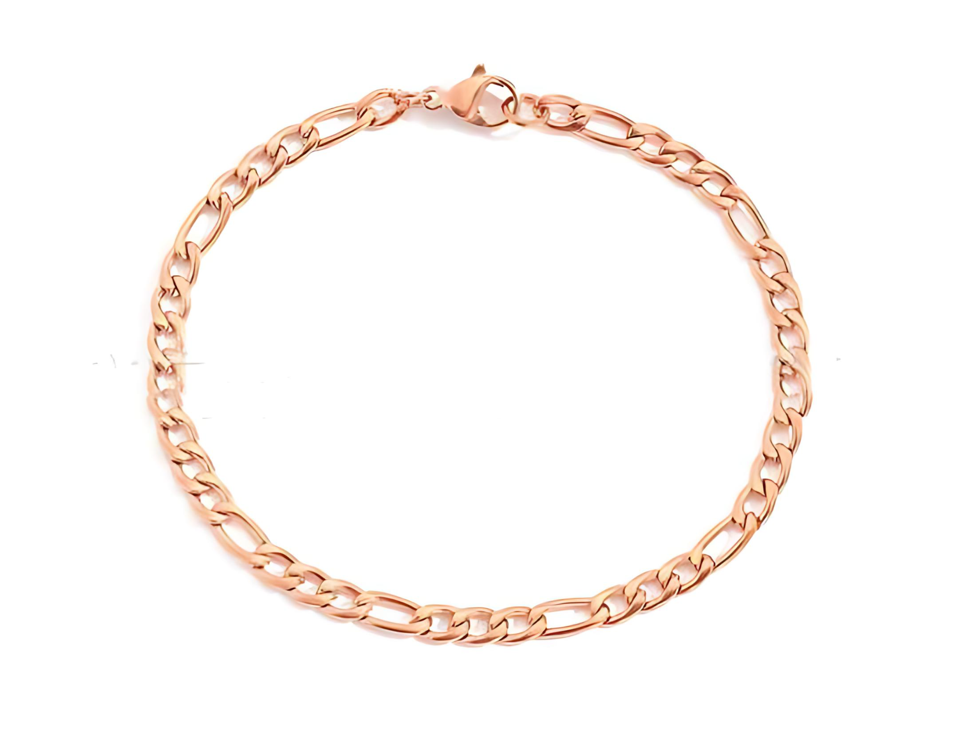 14K Gold-Plated Stainless Steel Figaro Bracelet – Refined Minimalist Chain for Men