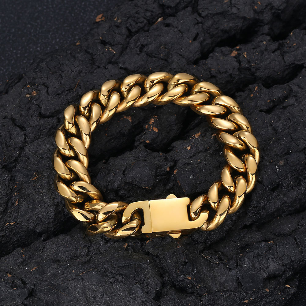 Signature Cuban Link Bracelet in Gold & Steel | Premium Minimalist Edition