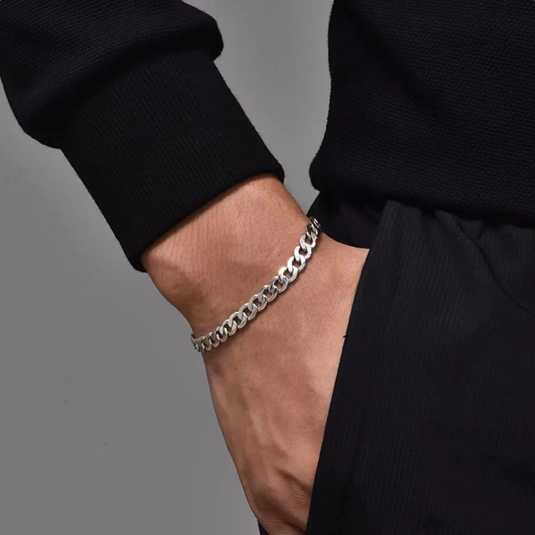 S925 Sterling Silver Cuban Link Bracelet – Precision Polished Chain in 3.6mm, 5mm & 7mm Widths