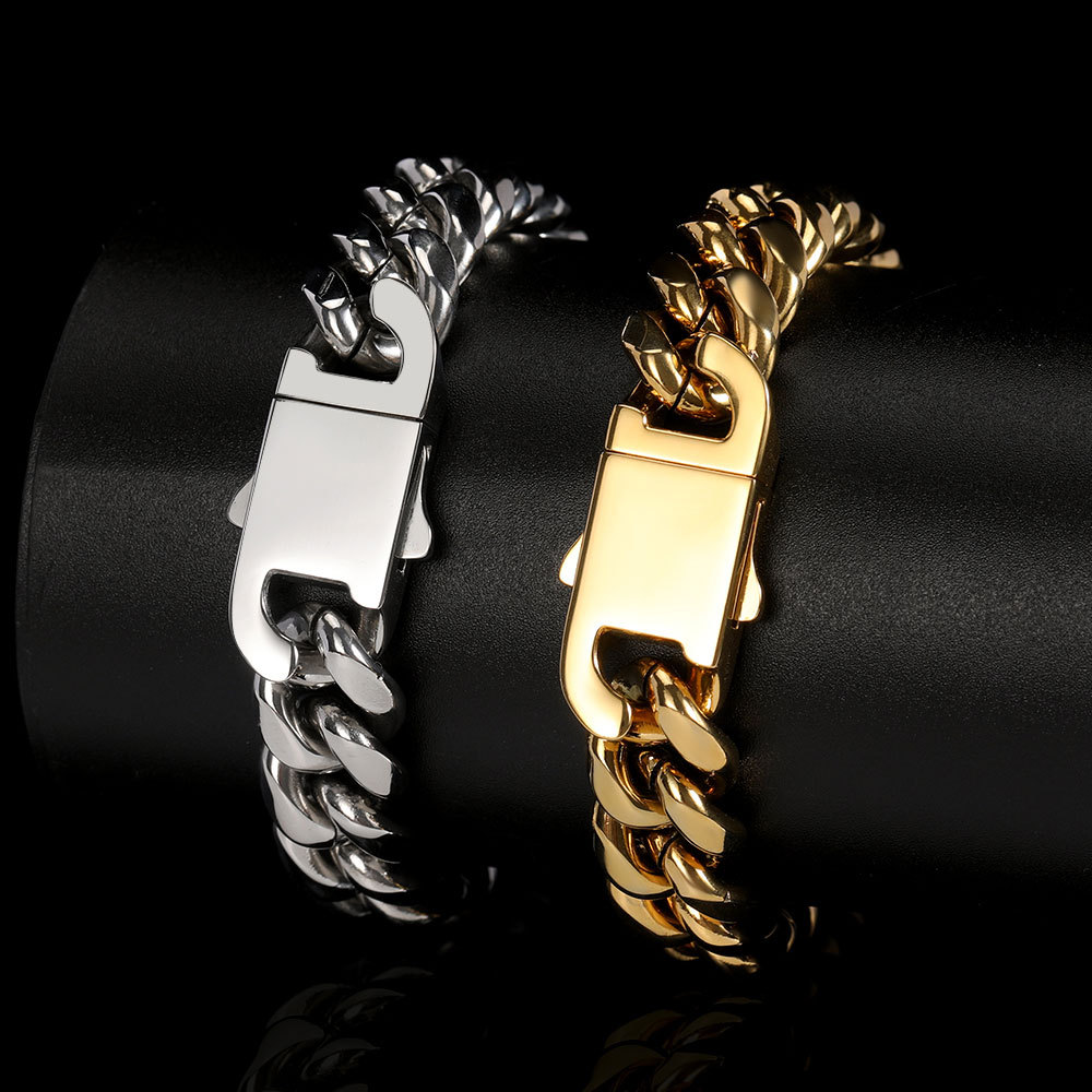Signature Cuban Link Bracelet in Gold & Steel | Premium Minimalist Edition