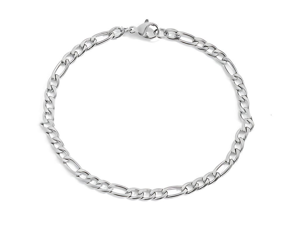 14K Gold-Plated Stainless Steel Figaro Bracelet – Refined Minimalist Chain for Men
