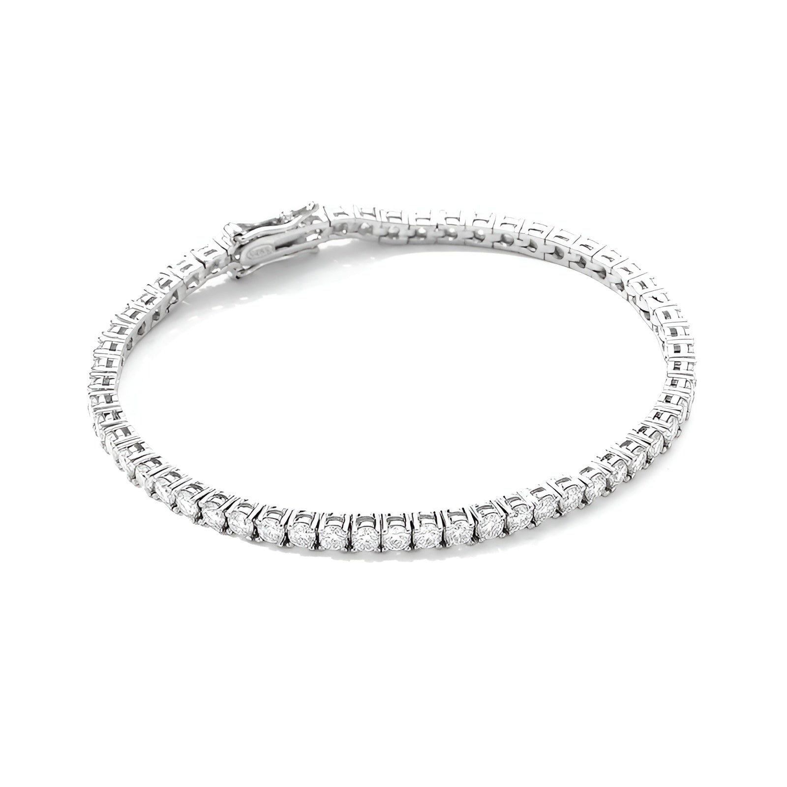 S925 Moissanite Tennis Bracelet – 3mm Precision-Cut Stones in 18K White, Yellow & Rose Gold | Contemporary Men’s Fine Jewelry