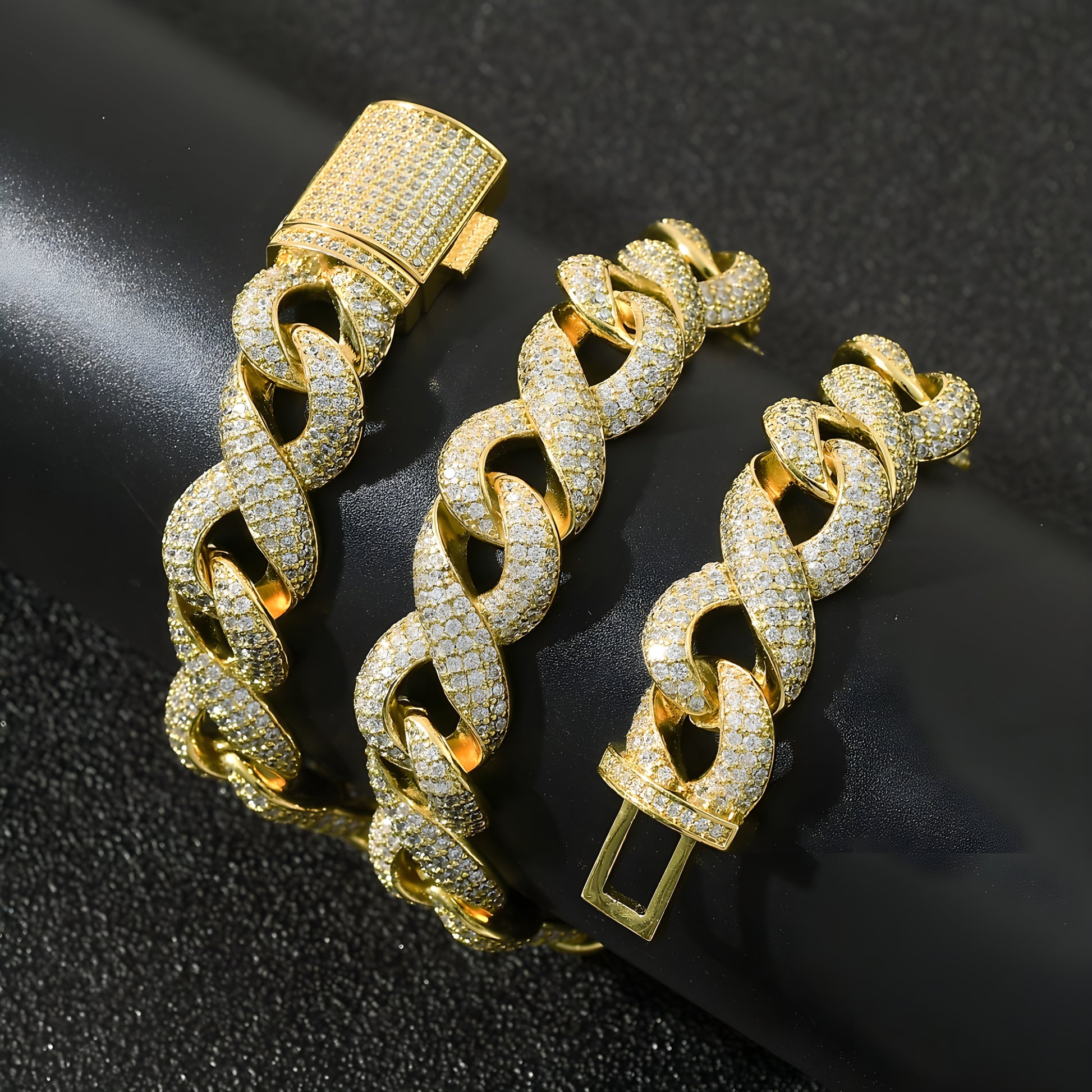 15mm Iced Cuban Link Chain – 5A+ Cubic Zirconia Statement Necklace with Real Gold Plating